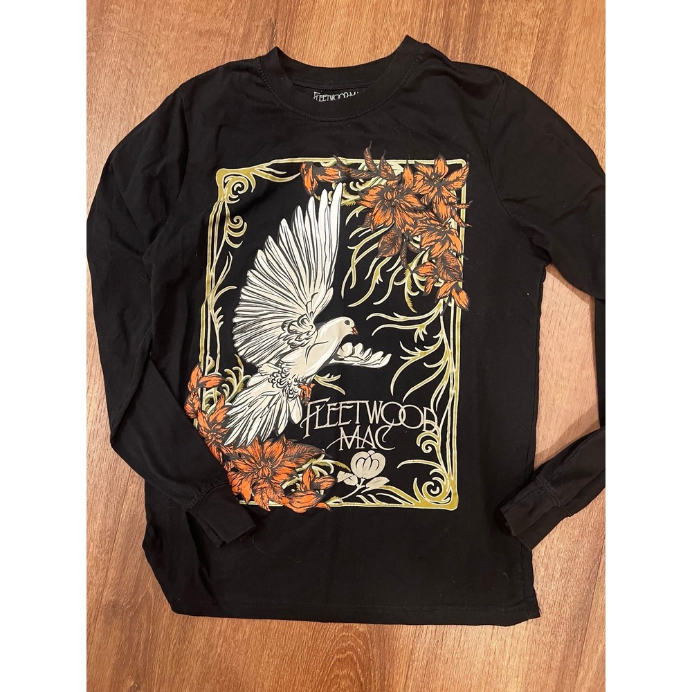 Fleetwood Mac Long sleeve black tee shirt size medium